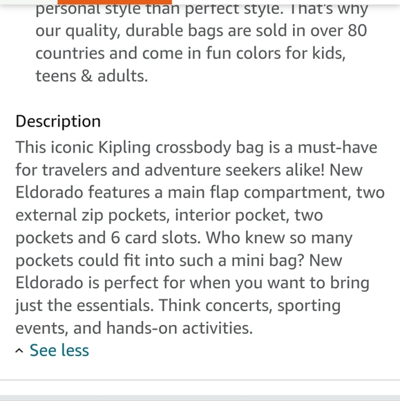 Kipling Eldorado crossbody bag black - Picture 10 of 10